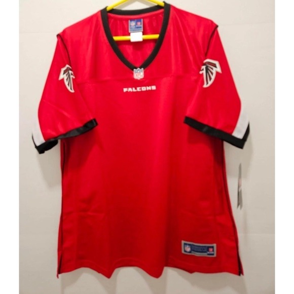 NFL‎ Pro Line ATLANTA FALCONS Blank Jersey WOMENS XL RED BLACK WHITE Poly NEW - Picture 1 of 11